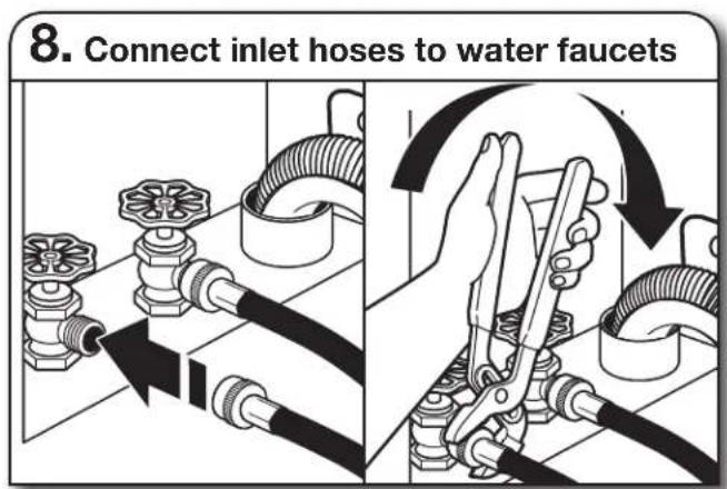 WHIRLPOOL WTW5100HC - Connect Inlet Hoses - 1