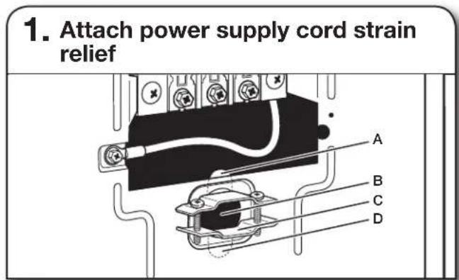 WHIRLPOOL WED5100HC - Power Supply Cord Strain Relief - 1