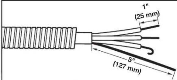 WHIRLPOOL WED5100HC - Prepare el cable de 4 hilos para la conexión directa - 1
