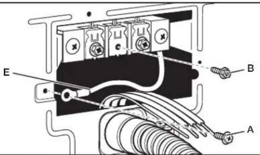 WHIRLPOOL WED5100HC - Préparation pour la connexion du conducteur de terre neutre et du conducteur neutre - 1