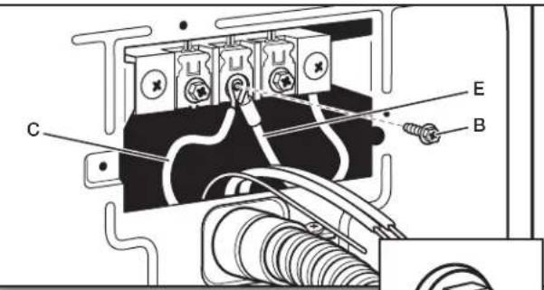 WHIRLPOOL WED5100HW - Connecter le conducteur de terre neutre et le conducteur neutre - 1