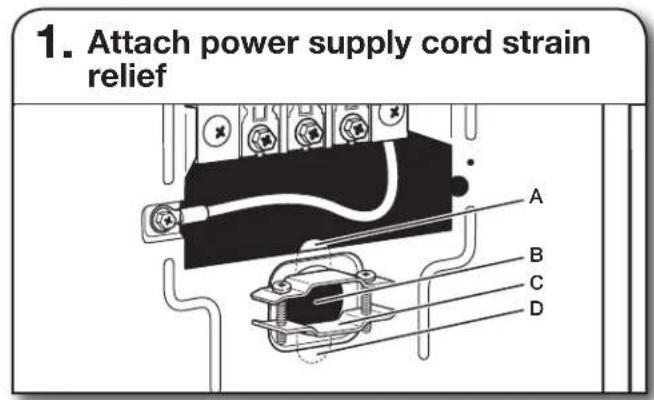 WHIRLPOOL WED5100HW - POWER SUPPLY CORD CONNECTION - 1