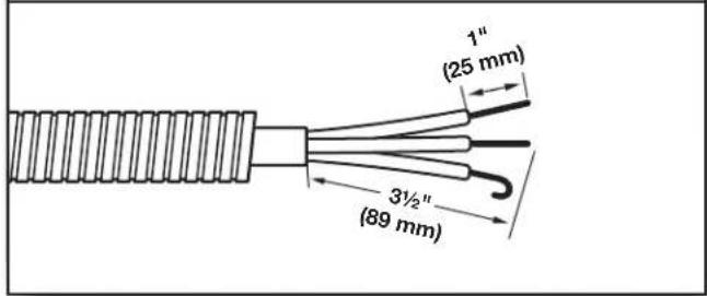 WHIRLPOOL WED7120HW - Prepare el cable de 3 hilos para la conexión directa - 1