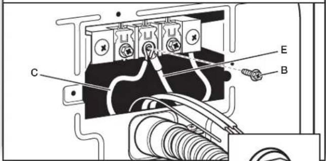 WHIRLPOOL WED7120HW - Connecter le conducteur de terre neutre et le conducteur neutre - 1