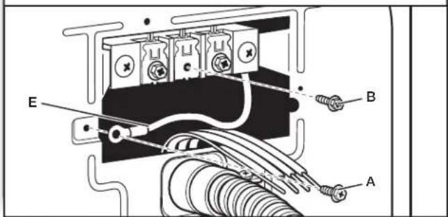 WHIRLPOOL WED7120HW - Préparation pour la connexion du conducteur de terre neutre et du conducteur neutre - 1