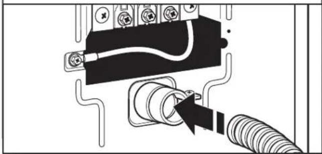 WHIRLPOOL WED8120HW - Sujete el cable directo al protector de cables - 1