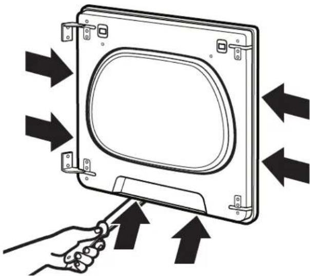 WHIRLPOOL WED8120HW - Quite el ensamblaje de la puerta - 3
