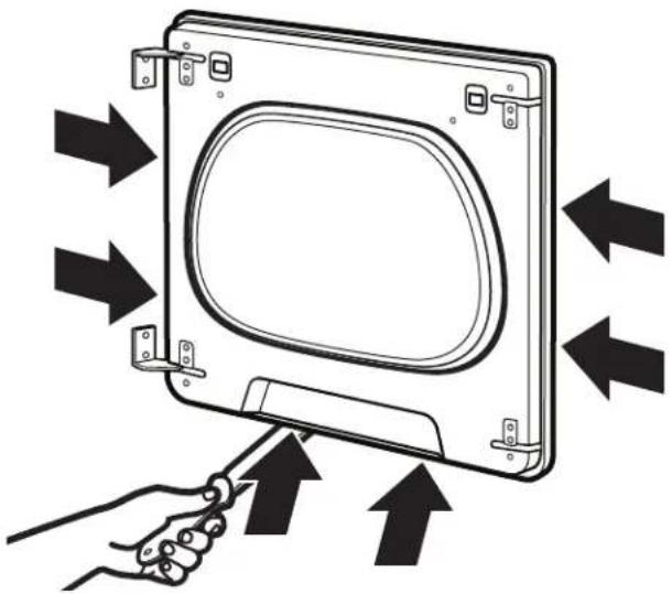 WHIRLPOOL WED8120HW - Dépose de la porte. - 3