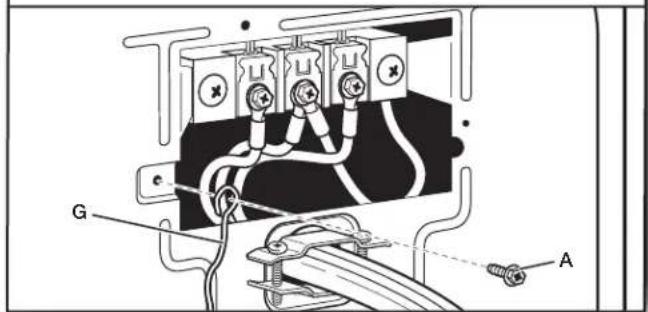WHIRLPOOL WED8120HW - Connecter le conducteur de liaison à la terre externe - 1