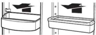 WHIRLPOOL WRT348FMEB - Retrait et réinstallation des balconnets : - 1