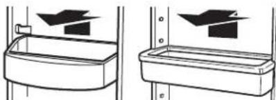 WHIRLPOOL WRT348FMEB - To remove and replace the bins: - 1