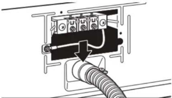 WHIRLPOOL WHD862CHC - Fixer le cable à raccordement direct au serre-cable - 1