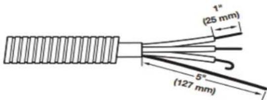 WHIRLPOOL WHD862CHC - Préparer le cable à 4 fils pour un raccordement direct - 1