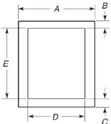WHIRLPOOL WOS72EC7HV - Dimensions de l'armoire - four simple, installation standard - 1