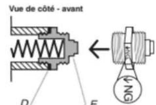WHIRLPOOL WEG750H0HW - Conversion du détendeur de gaz (du gaz naturel au gaz propane) - 3