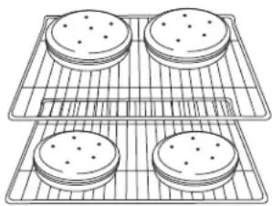 WHIRLPOOL WEE750H0HW - Horneado de galletas y pasteles de capas en dos parrillas Horneado de pasteles de capas - 1