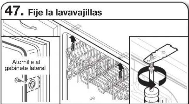 WHIRLPOOL WDTA50SAHV - Compruebe other than alineamento de la lavavajillas con la abertura del gabinete - 2