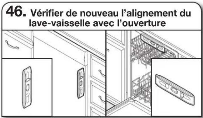 WHIRLPOOL WDTA50SAHV - FIXATION DU LAVE-VAISSELLÉ DANS L'OUVERTURE D'ENCASTREMENT DE L'ARMOIRE - 1