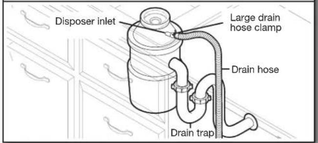 WHIRLPOOL WDTA50SAHV - Connect drain hose - 1