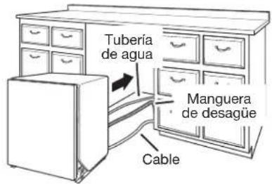 WHIRLPOOL WDTA50SAHV - Mueva la lavavajillas cerca de la abertura del gabinete - 1