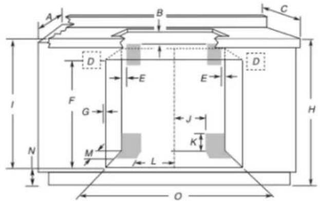 WHIRLPOOL WOD51EC0HW - Dimensiones de recorte para hornos instalados bajo la superficie de cocción - 3