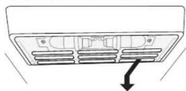 WHIRLPOOL WRS571CIHW - Dépose du protège-ampoule : - 1