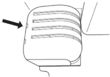 WHIRLPOOL WRS571CIHW - Réinstallation du protège-ampoule : - 1