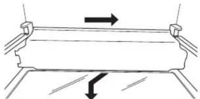 WHIRLPOOL WRS571CIHW - Dépose du protège-ampoule : - 1