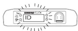 SHURE GLXD4 - Per attivare ID remoto: - 1