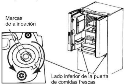 GE Profile PYE22PMKES - ⑤ REINSTALACIÓN DE LAS PUERTAS DEL REFRIGERADOR - 2