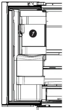 GE Profile PYE22PMKES - Recipiente de hielo en la puerta\* - 2