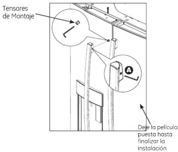 GE Profile PWE23KMKES - RETIRE LA MANIJA DE LA PUERTA DE COMIDAS FRESCAS - 1