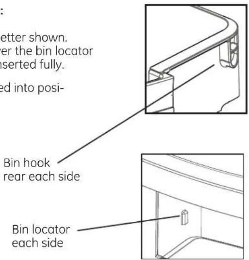 GE Profile PWE23KMKES - To place bins into doors: - 2