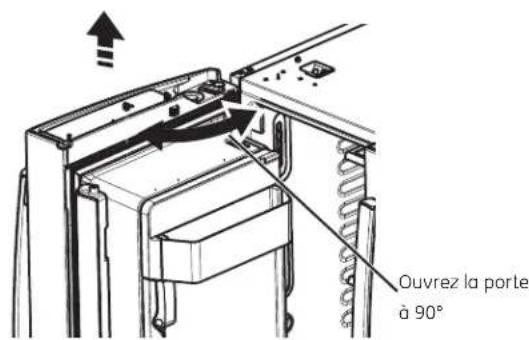 GE Profile PWE23KMKES - RETRAIT DES PORTES DU RÉFRIGÉRATEUR (suite) - 1