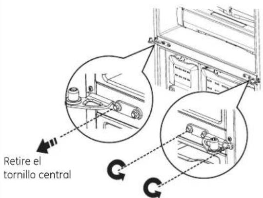 GE Profile PWE23KMKES - RETIRE LA BISAGRA CENTRAL (si es necesario) - 1