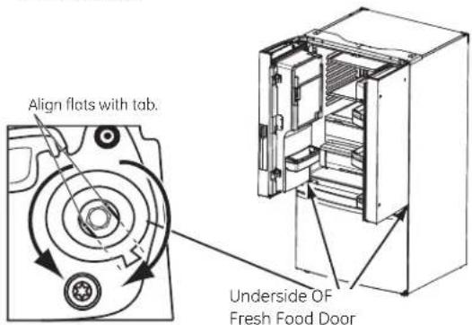GE Profile PWE23KMKES - REMOVE THE REFRIGERATOR DOORS (cont) - 4