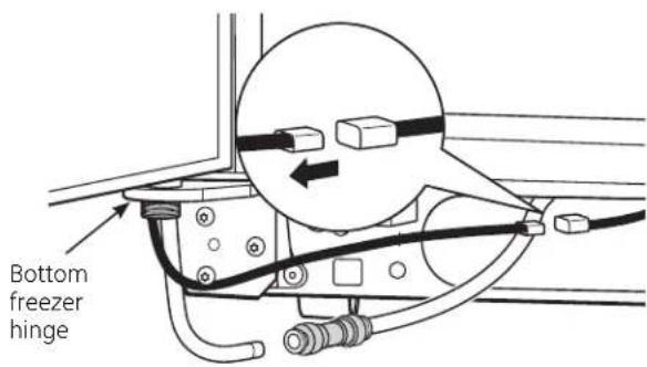 Bottom freezer hinge