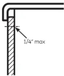 1/4" max