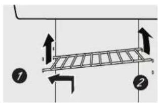 Diagram showing a mechanical or structural component with labeled parts and directional arrows indicating motion or force.