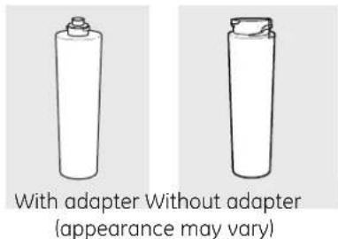With adapter Without adapter (appearance may vary)