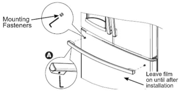 GE Profile PFE28PYNFS - REMOVE THE FREEZER DOOR HANDLE - 1