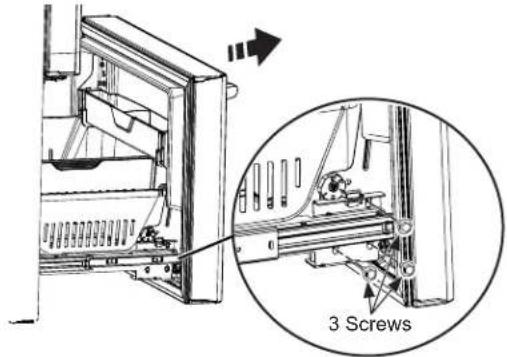 GE Profile PFE28PYNFS - REMOVE THE FREEZER DOOR - 1