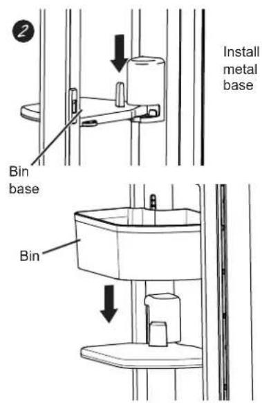 GE Profile PVD28BYNFS - To place rotating bin into door: - 1
