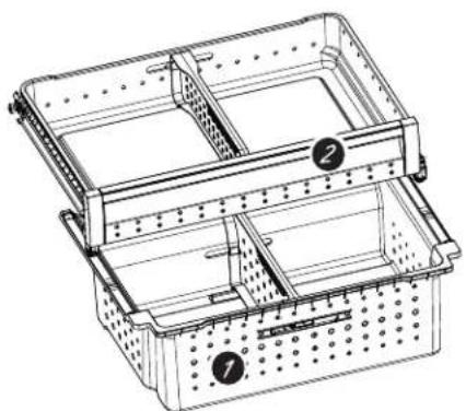 GE Profile PVD28BYNFS - Freezer Basket and Printer - 1