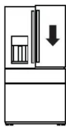 GE Profile PVD28BYNFS - LEVEL THE REFRIGERATOR DOORS - 1