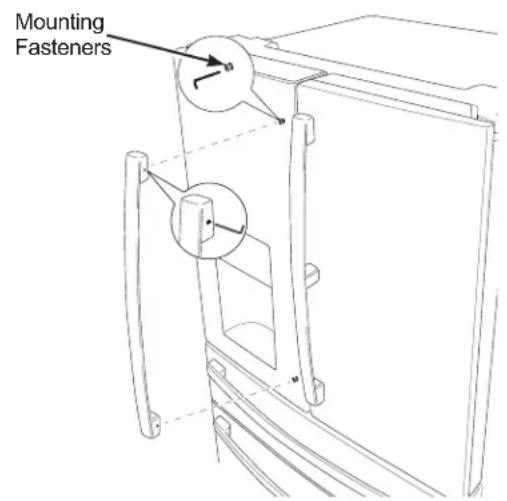 GE Profile PVD28BYNFS - REMOVE THE REFRIGERATOR AND FREEZER DOOR HANDLES (if necessary) - 1