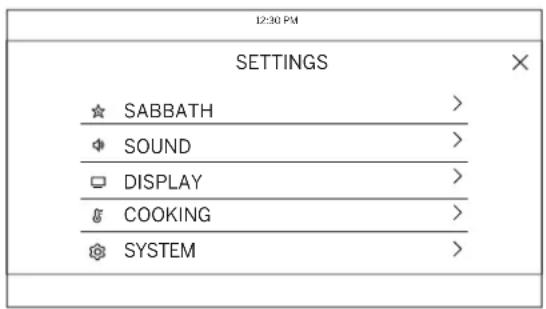GE Profile PTS7000FNDS - Settings (Configuraciones) - 2