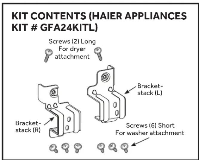 HAIER QFD15ESSNWW - HAIER APPLIANCES STACK KIT - 1