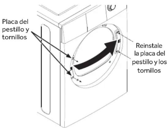 HAIER QFD15ESSNWW - QUITE, GIRE Y REEMPLAZE LA PLACA DEL PESTILLO - 1