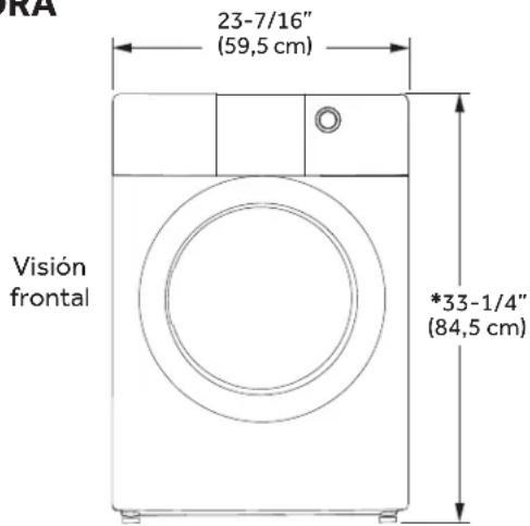 HAIER QFD15ESSNWW - DIMENSIONES DE LA SECADEORA - 1
